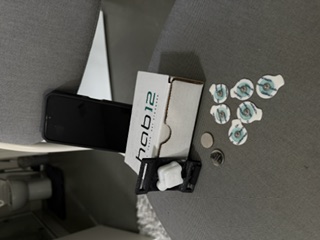 Hab12 kit with wearable sensor, accessories, and packaging